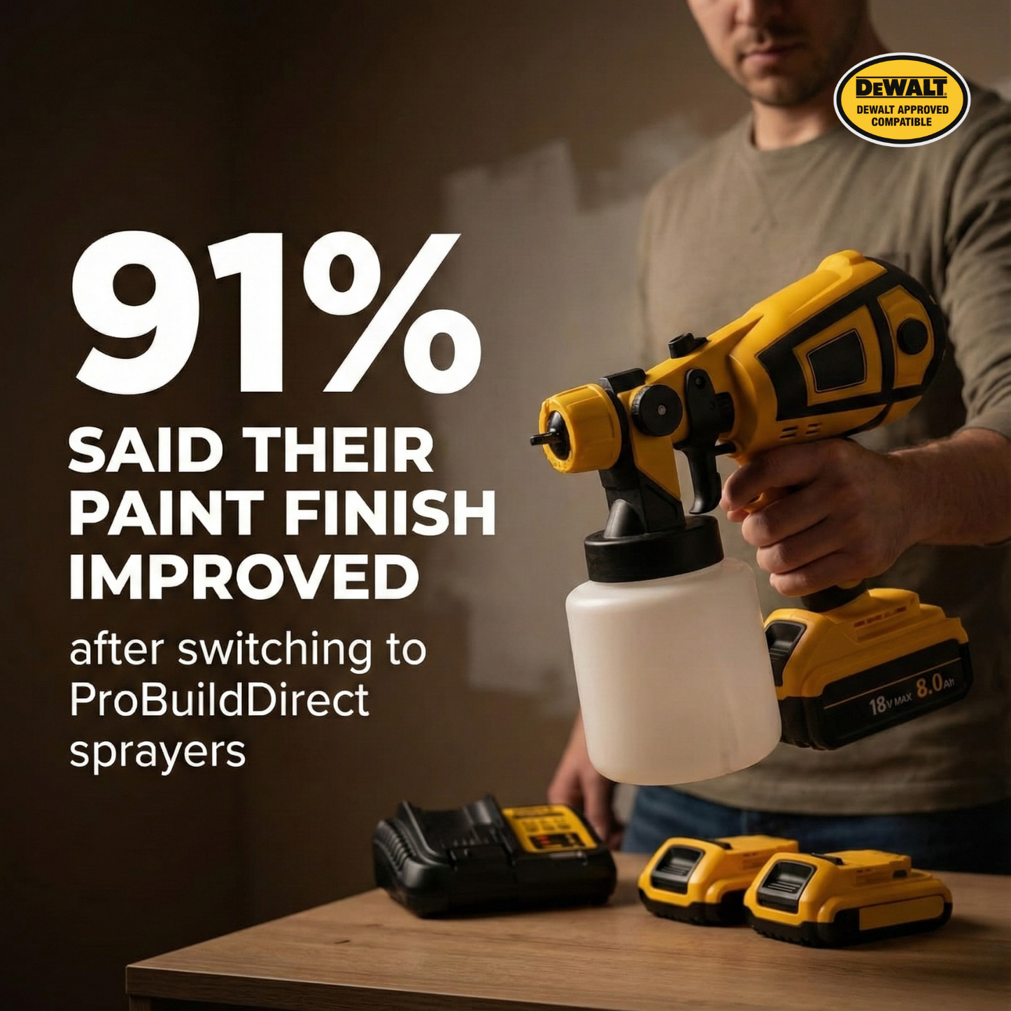 DeWalt 18V Cordless Paint Sprayer – Lightweight, High-Precision HVLP