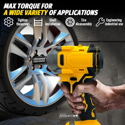 Powerful Brushless Cordless Impact Wrench Torque for DeWalt 18V