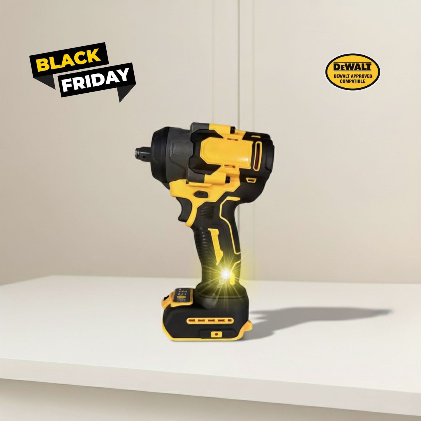 Cordless Brushless Electric Impact Wrench 1200N.M 18V Batteries