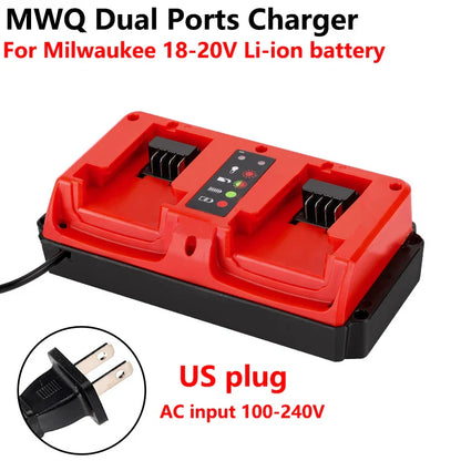 Dual-Port Fast Charger for Milwaukee