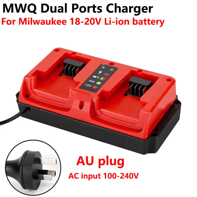 Dual-Port Fast Charger for Milwaukee