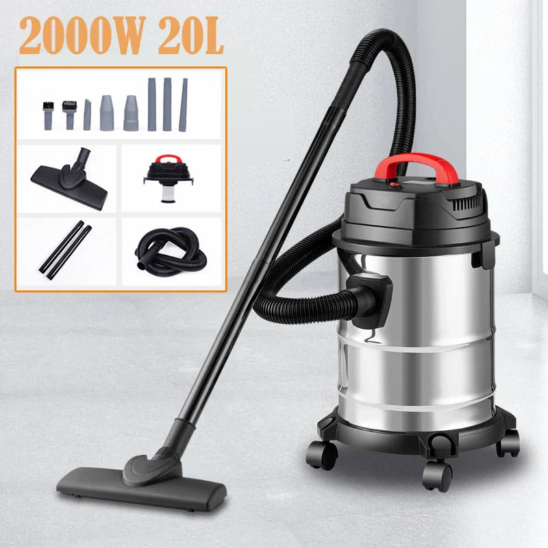 Powerful 2000W Wet Dry Bagless Cylinder Vacuum Cleaner
