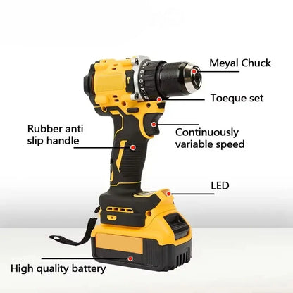 Dewalt Powerful 20V Brushless Cordless Impact Drill Screwdriver DCD805