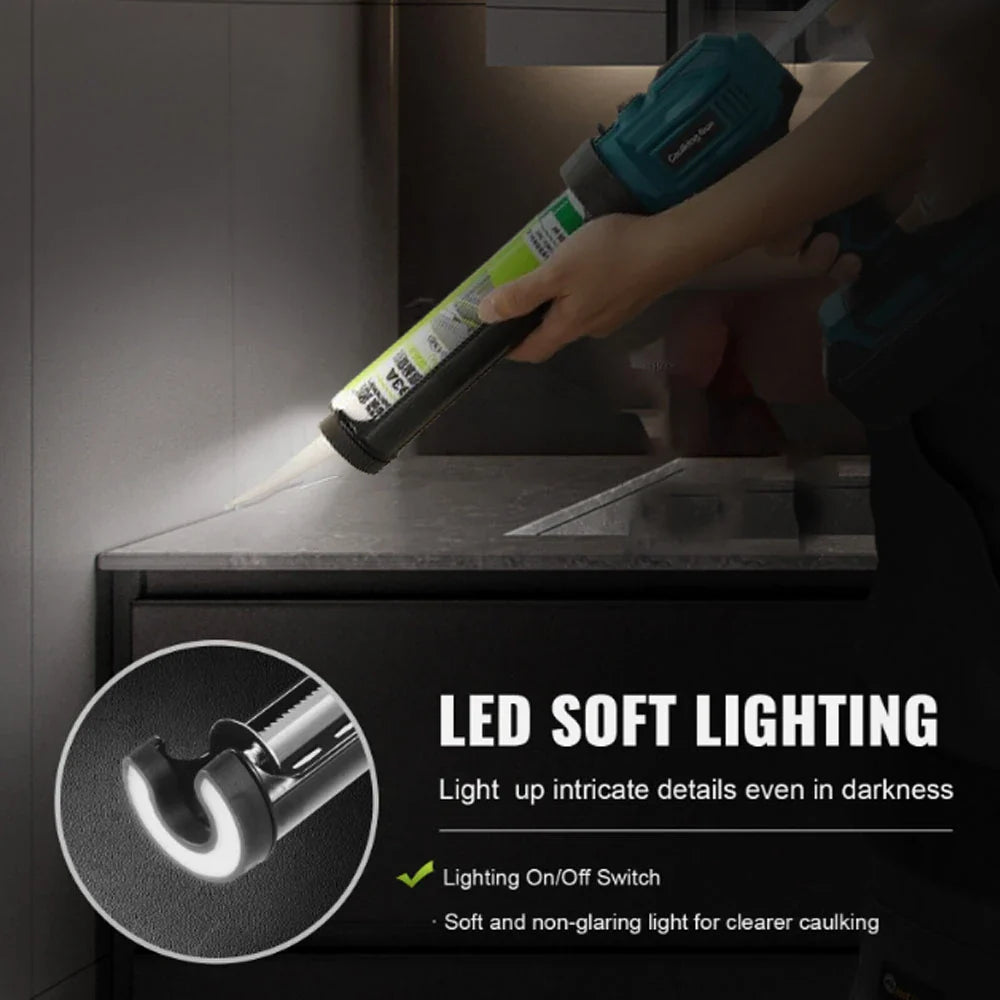 Makita Cordless Electric Caulking Gun 4-Speed Lithium Battery for Glass & Sealants