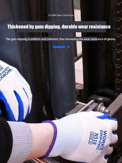 Heavy-Duty Nitrile Coated Work Gloves: Non-Slip, Breathable, Industrial Safety