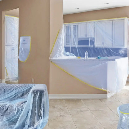 Pre-Taped Masking Film Plastic Sheeting
