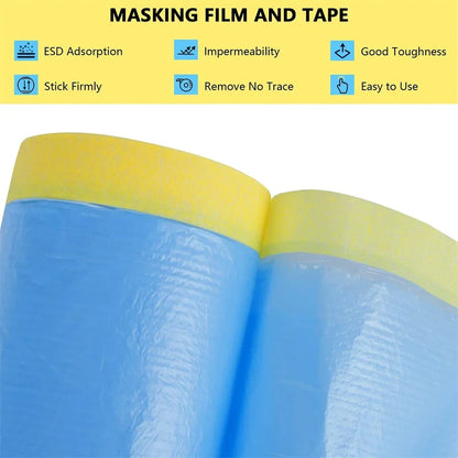 Pre-Taped Masking Film Plastic Sheeting