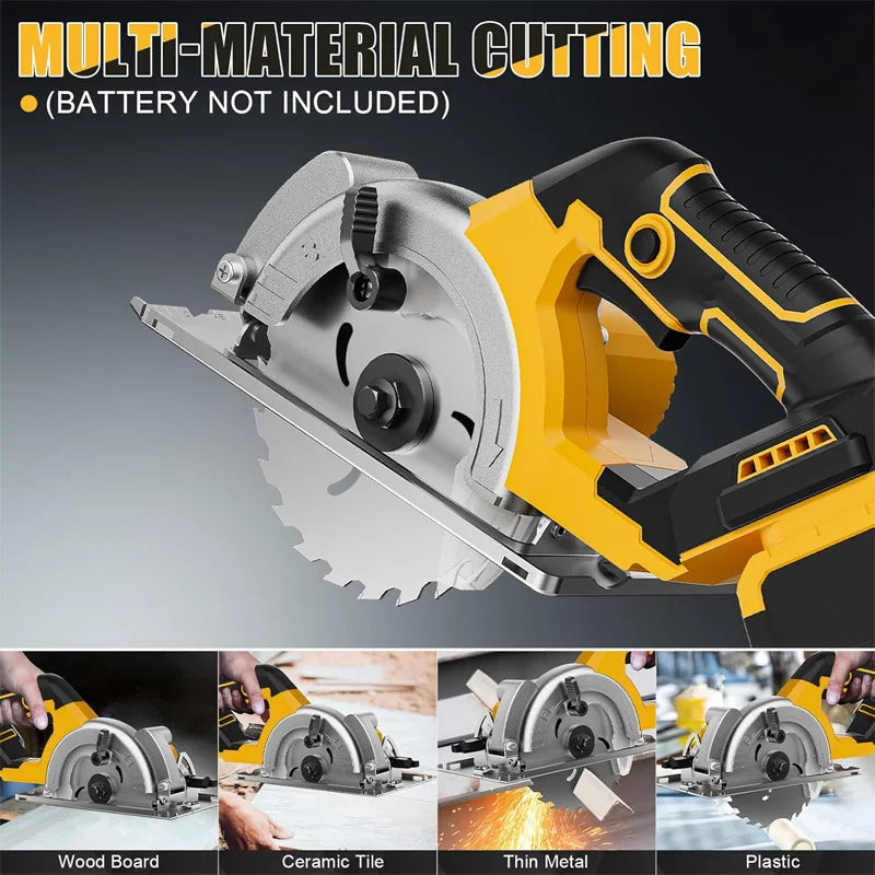 Powerful 5-inch Brushless Cordless Circular Saw for Dewalt 20V